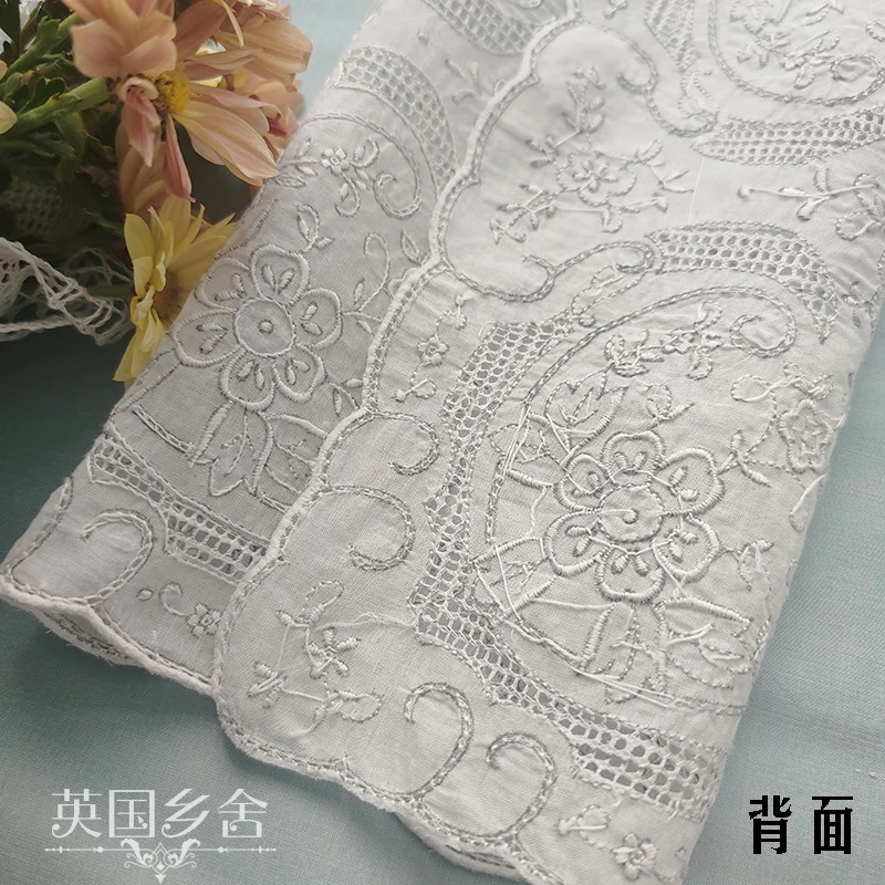 Fazzoletto in puro cotone fatto a mano con sciarpa ricamata cava, fazzoletti regalo artigianali