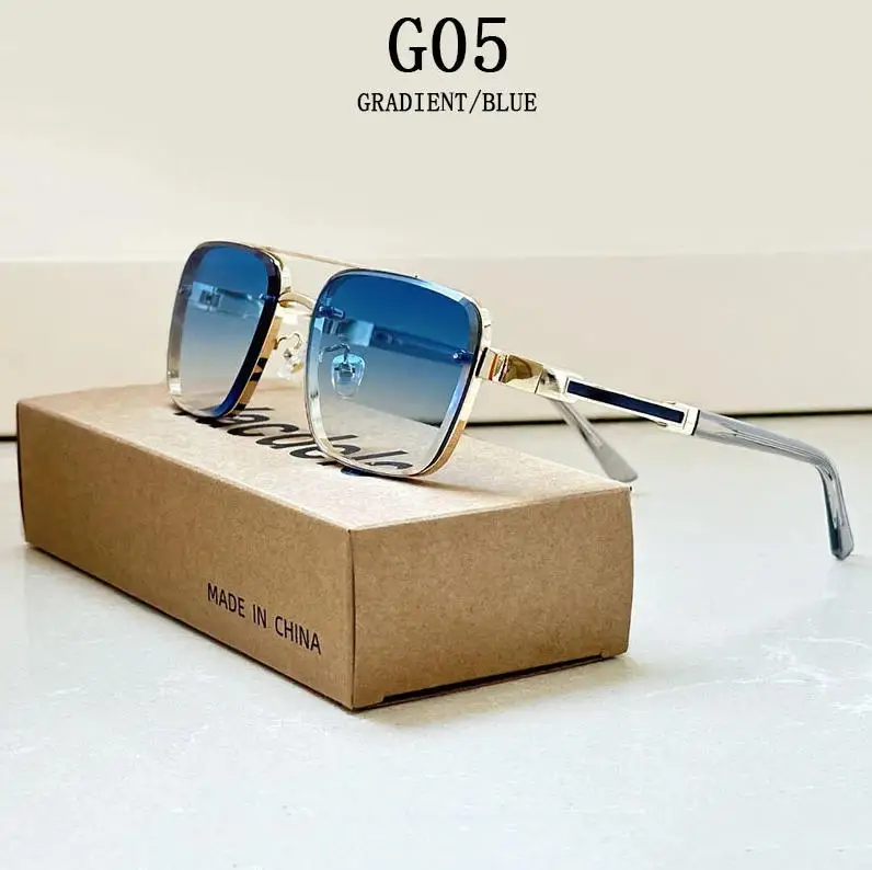 ZUIDID 2025 quadratische Sonnenbrille Männer Luxus Vintage Sonnenbrille Frauen Trendy Retro Mode Gläser Gafas De Sol Hombre Lunette Soleil Femme 9