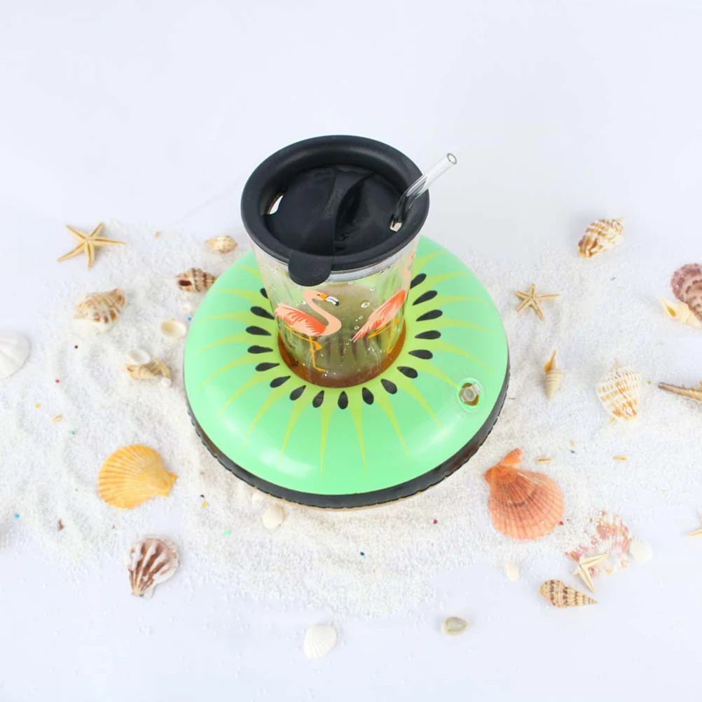 

Inflatable Cup Holder Portable Water Beverage Ice Bucket Beer Tray Floating Bed Lightweight Waterproof Foldable For