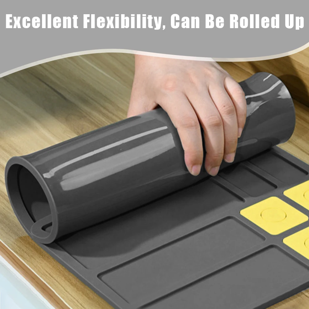 Magnetic Maintenance Work Mat PVC Repair Cleaning Pad Anti‑Slip Backing Tool Storage Area Rollable Portable Hunting Accessories - view 4