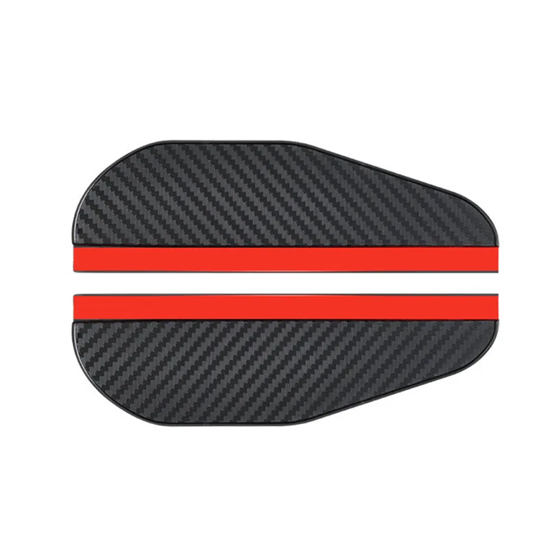 Car Rearview Mirror Rain Shield Buckle Type Rain Eyebrow Thickened Carbon Fiber Texture Rearview Mirror Rain Shield