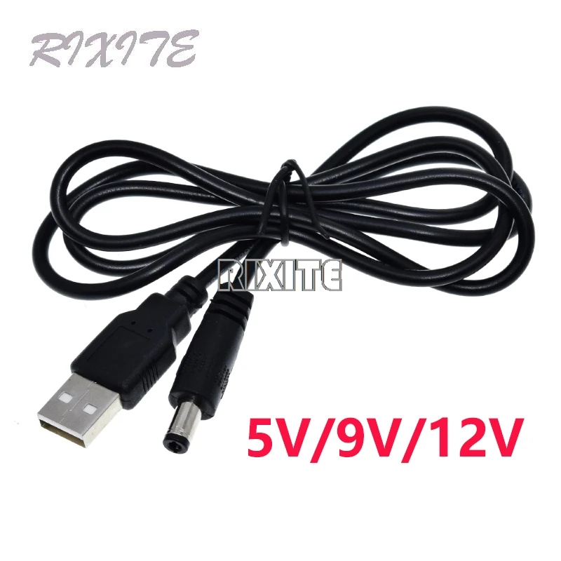 USB Power Boost Cable DC 5V to DC 9V / 12V Charging Cable Power Boost Module USB Converter Adapter Cable 2.1x5.5mm Plug