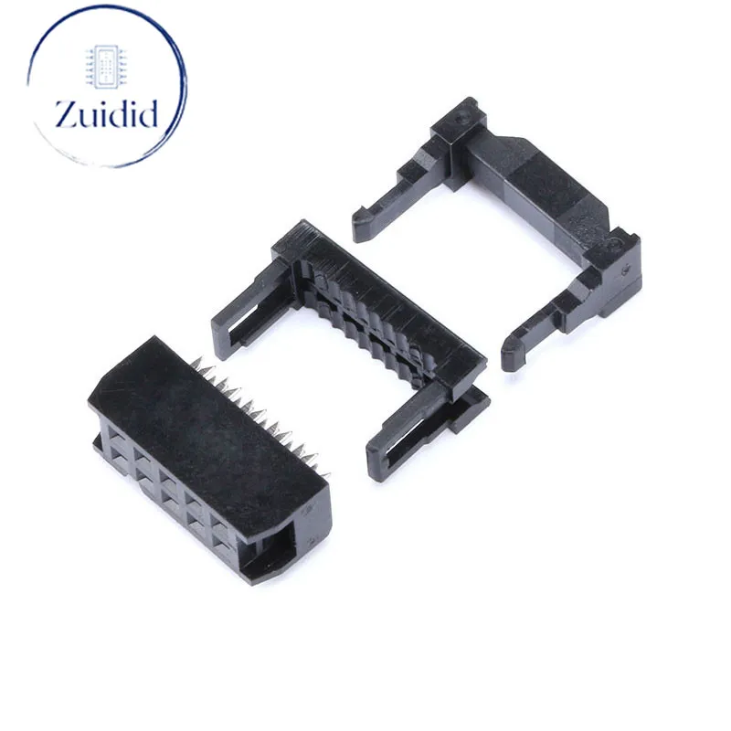 10Set/lot FC-6P FC-8P FC-10P FC-14P FC-16P To FC-40P IDC Socket 2x5 Pin Dual Row Pitch 2.54mm IDC Connector 10-pin Cable Socket