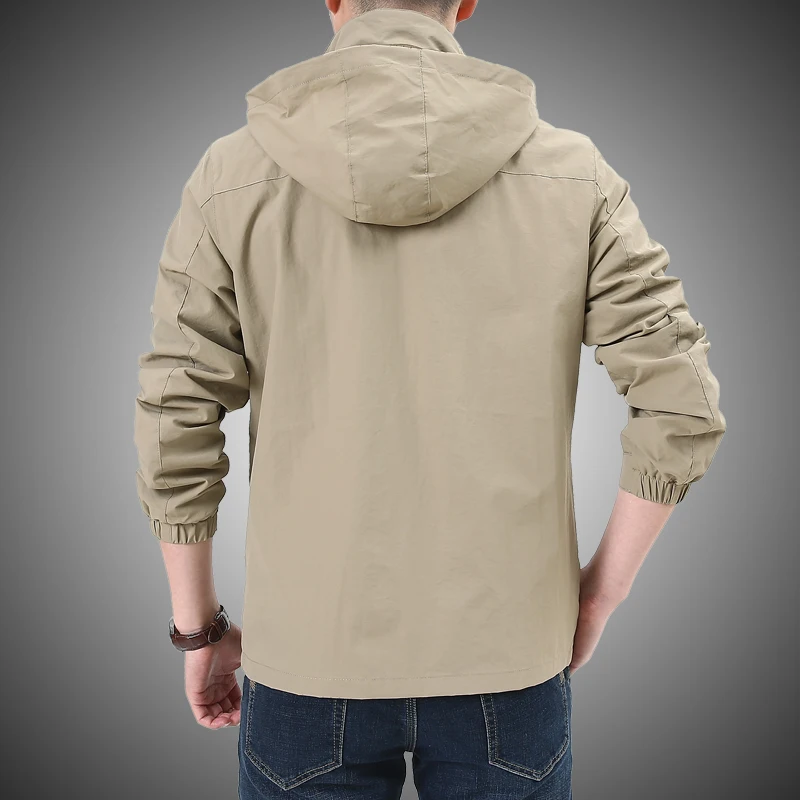 2024 New Men Windbreaker Military Field Jackets Outerwear Mens Tactical Waterproof Pilot Coat Hoodie Men Hunting Army Jacket