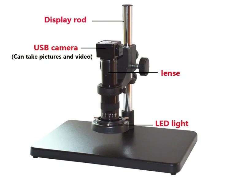 2MP USB Microscopio CMOS  Digital Industrial Microscope Camera