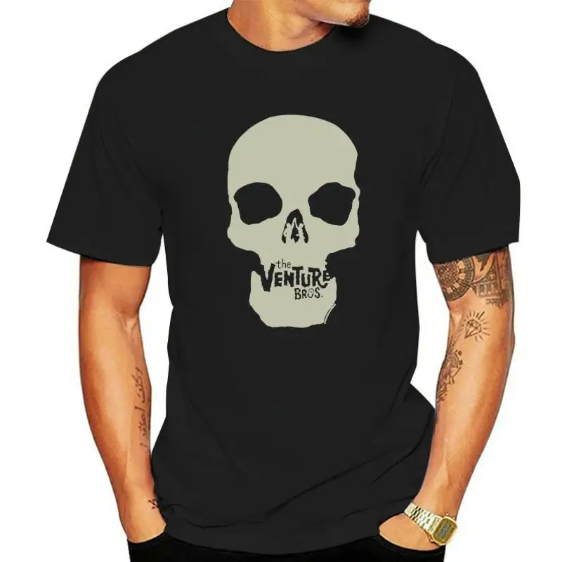 Mens The Venture Bros Skull Logo T-Shirt T Shirt Hot Sale Simple Style Cotton Men T Shirts Simple Style