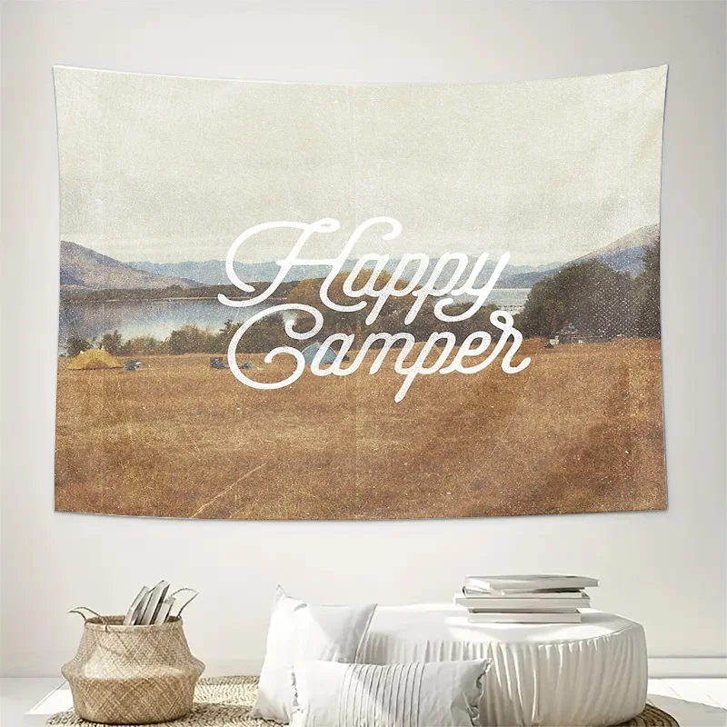 Bohemian Tapestry Wall Hanging Nature Landscape Decor Aesthetic Room Divider Tribal Pattern Vintage Home Textile Artistic Wall A