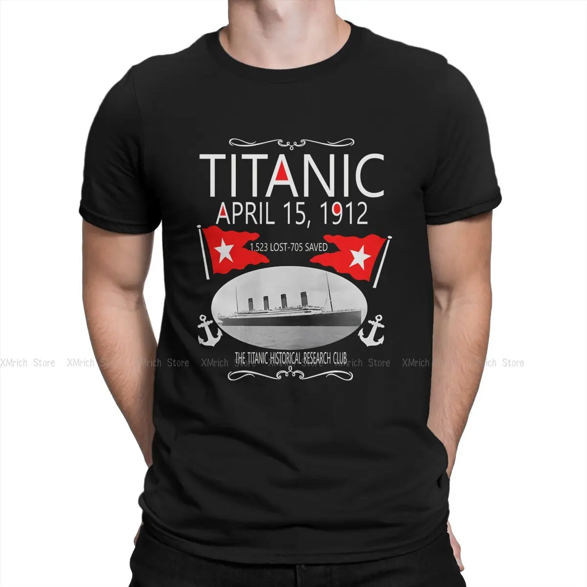 Adorable Men T Shirts Titanic Awesome Tee Shirt Short Sleeve O Neck T-Shirt Pure Cotton Unique Clothes