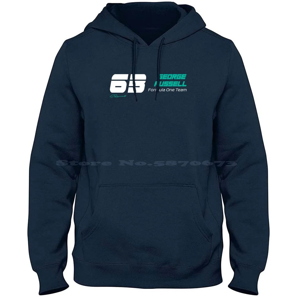 George Russell 63 100% Cotton Hoodie 63 Driver Racing Team George Russell Williams Racer British England