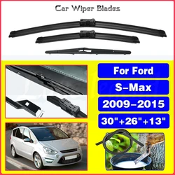 For Ford S-Max Smax 2009 - 2015 Car Wiper Front Rear Wiper Blades Windshield Windscreen Window Brushes Car Accessories 30