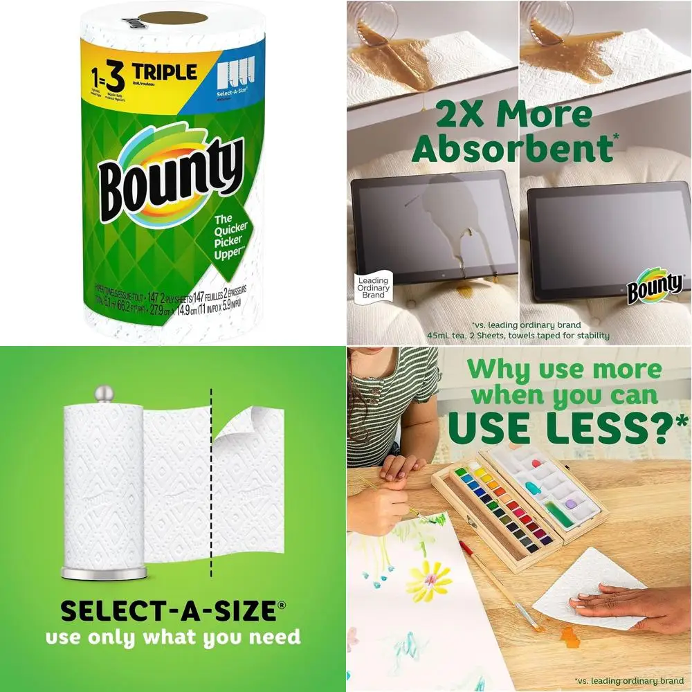 

2-Ply White Paper Towels, 147 Sheets/Roll, 12 Rolls Pack