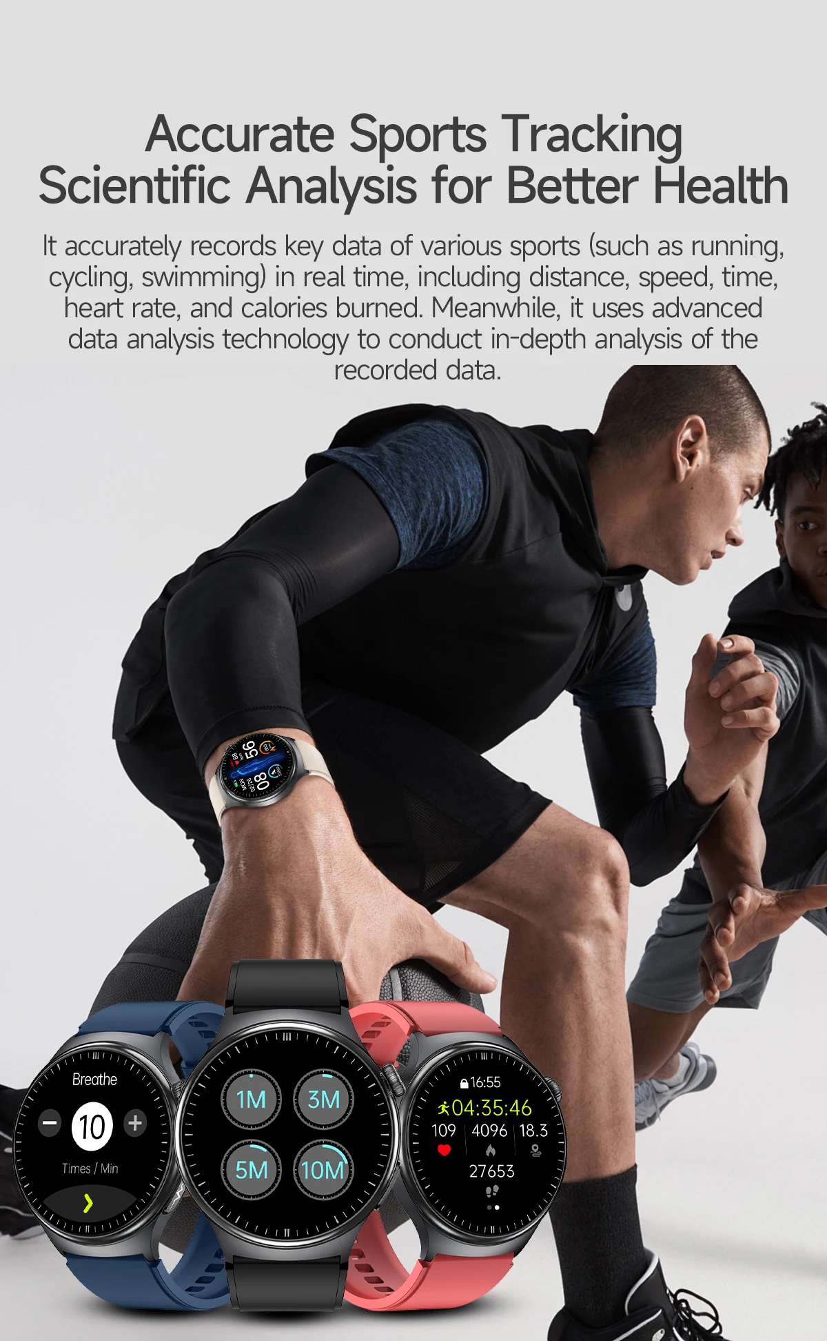 2026 Neue KI-Gesundheitsdiagnose EKG Smartwatch für Männer und Frauen, Harnsäure, Lipide, Blutdruck, HD AMOLED-Bildschirm, Anruf-Sport-Smartwatch – Detail 24