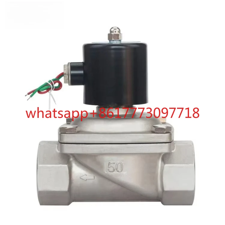 

DN50 2 inch 2W-500-50 Normally Closed Stainless Steel High Pressure Mini Electric Actuator Direct Acting Solenoid Valve