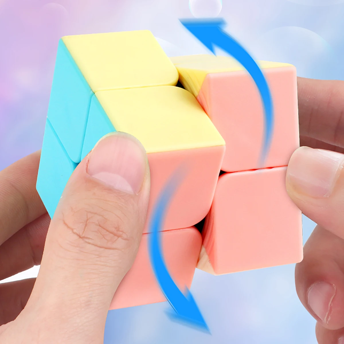 Szybka Kostka Magiczna 2x2x2 Macaron, układanka antystresowa, profesjonalna, płynna, szybka gra, zabawka dla dzieci, prezent