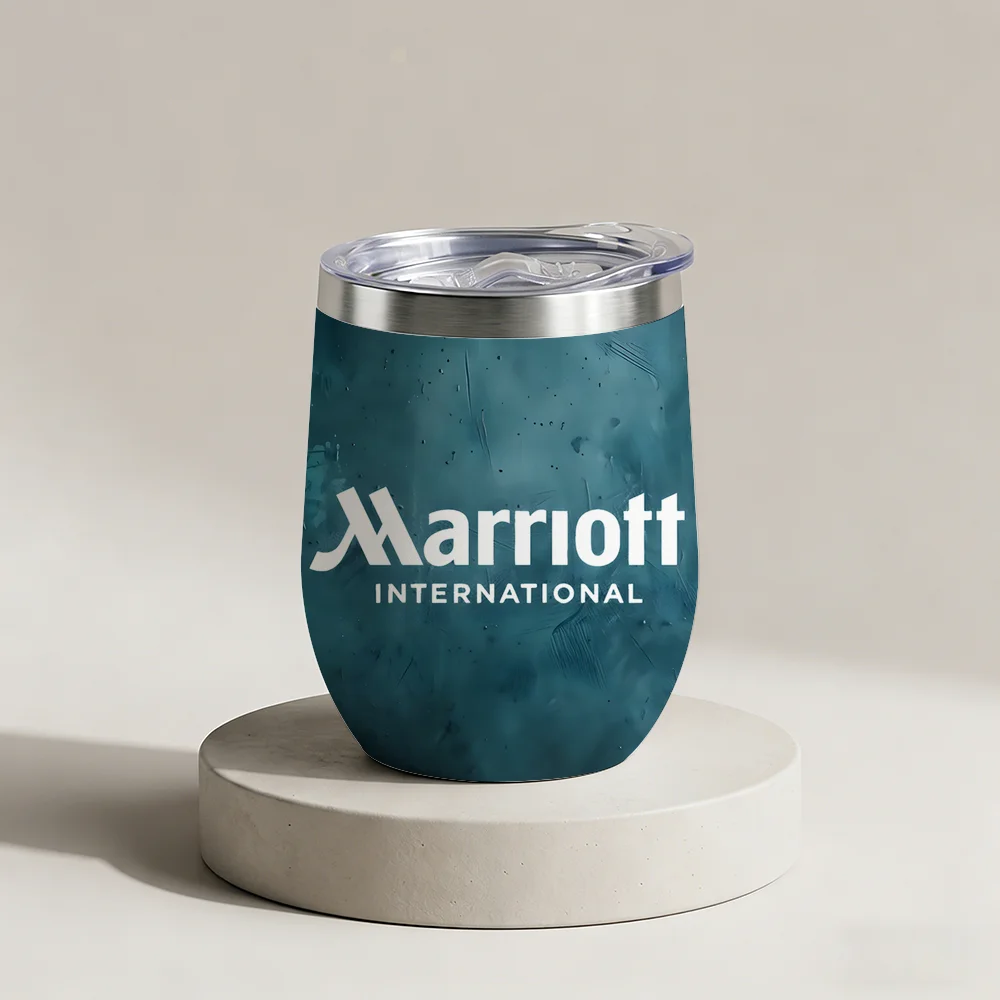 

Fashion M-Marriott Hotel Vacuum Flasks 12oz Eggshell Cup with Lid Portable Coffee Cups Travel Household Office Drinking Mug
