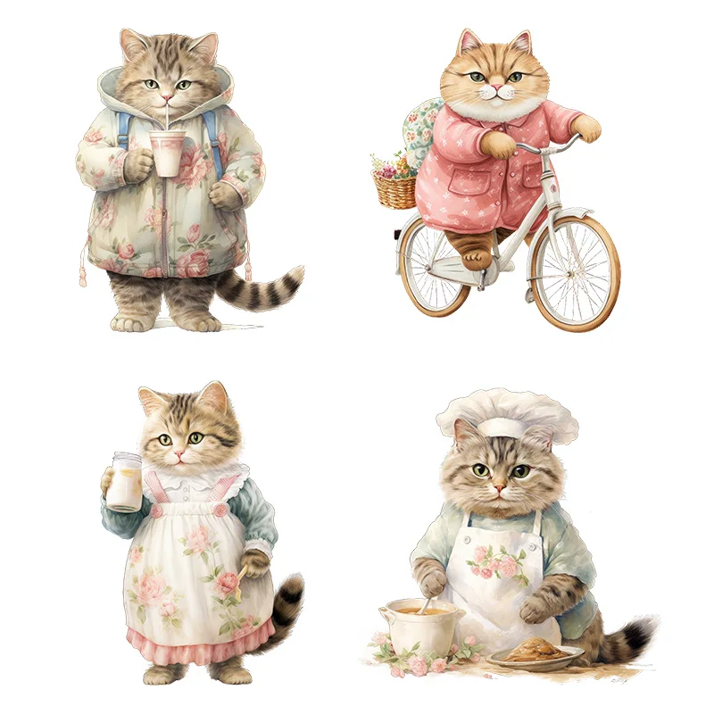 T2344# Funny Cartoon Cat Stickers, Bright Wall for Home, Cabinet, Door,Decoration, Vinyl Car Decals, Outdoor Indoor Use