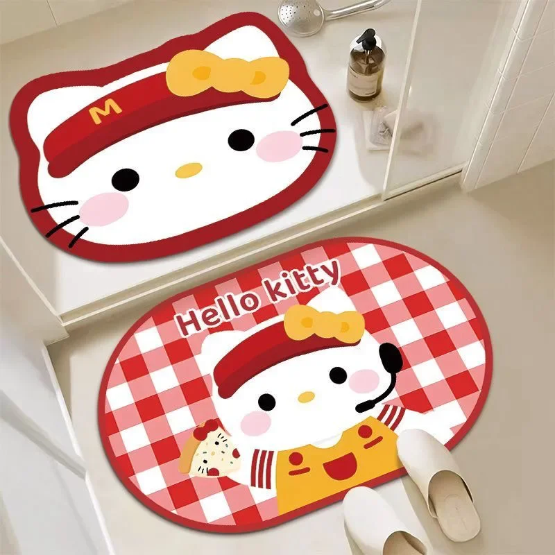 Sanrio Hello Kitty Super Absorbent Floor Mat Super Absorbent Bath Mats Super Anti Slip Diatom Ooze Bathroom Floor Mat Door Mat