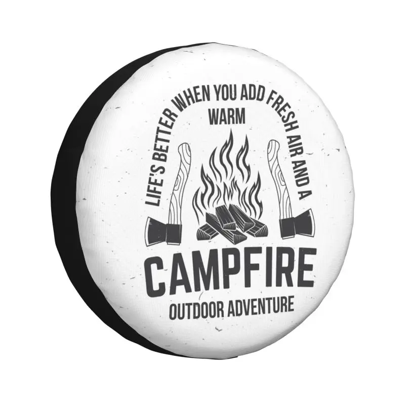 

Чехол на запасное колесо для кемпинга Happy Camper на заказ, 4WD 4x4, защита запасного колеса для внедорожника для Honda CRV 14 дюймов, 15 дюймов, 16 дюймов, 17 дюймов