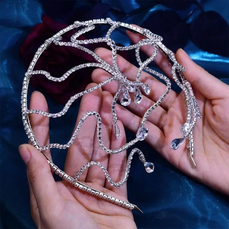 Crystal Bridal Headband Wedding MedusaHeadband Snake  Snake Headband Snake HeadChain Medusa Crown Headpiece