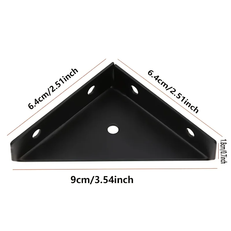 5-Piece L-Shaped 90-Degree Right-Angle Fixed Bracket Accessories, Triangular Hanging Cabinet Wall-Mounted Bracket