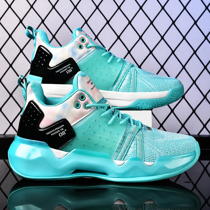 

Unisex Basketball Shoes High Quality Court Training Wear-resistant Shock-absorbing Rebounding Basketball Boots for Men Women