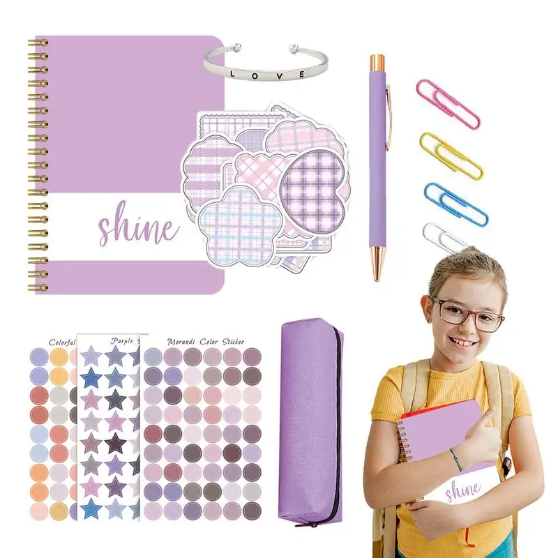 Elegante e requintado Journaling Papelaria Set, Kit Scrapbook, adolescentes Diário Suprimentos, Kit Diário DIY