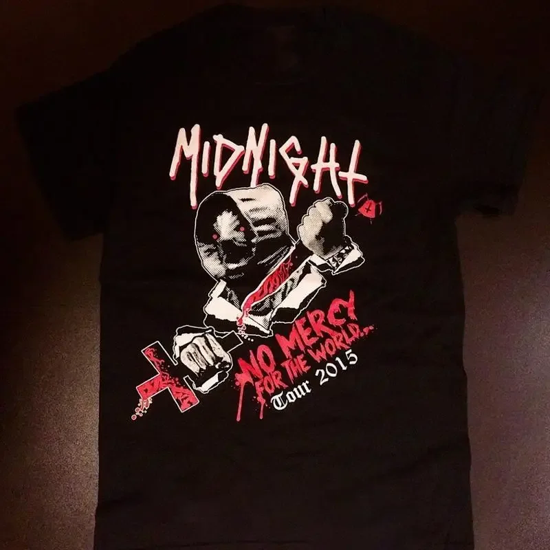 

Midnight No Mercy For The World Tour 2015 T Shirt Cotton Black S To 5Xl