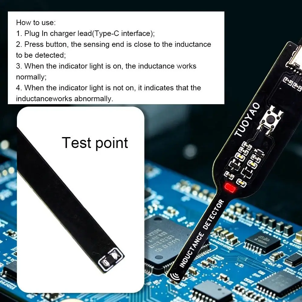 High Accuracy Motherboard Coil Tester Quick Investigation Professional Electromagnetic Induction Tester Portable