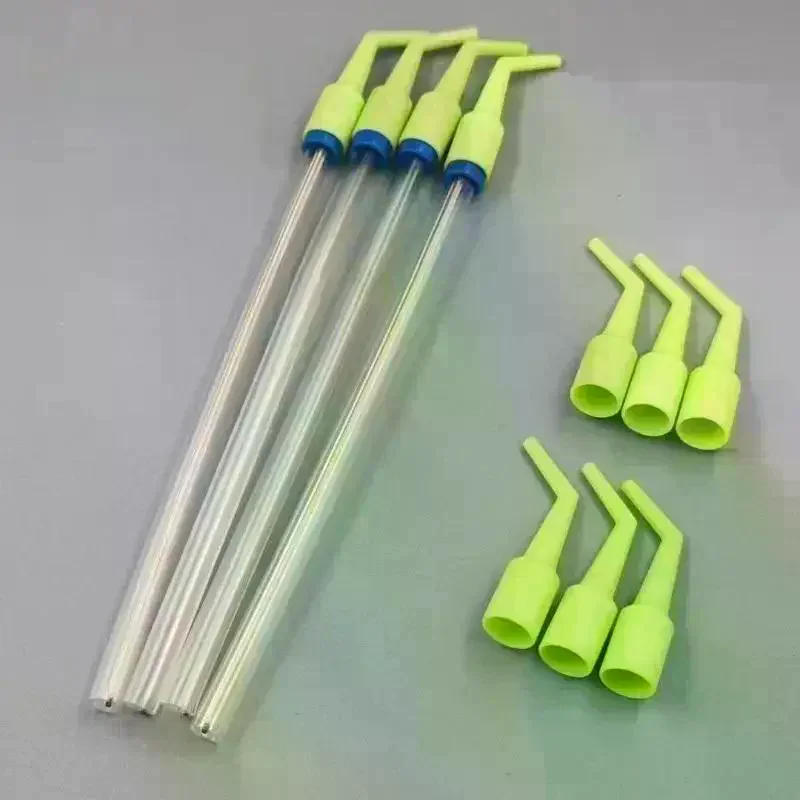 Dentistry Disposable Suction Tip Conversion Head Bend Pipe High Temperature Resistance Disinfect Oral Cavity Surgery Straw 10Pcs
