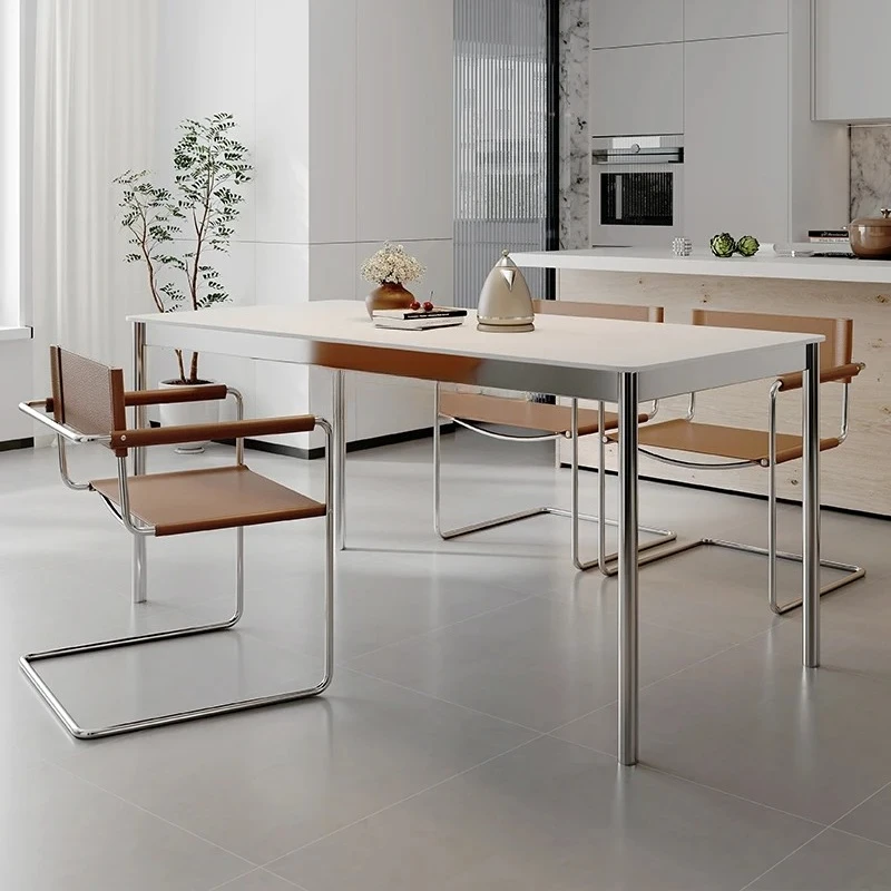 

Dining table simple modern solid wood rectangular western dining small household dining table
