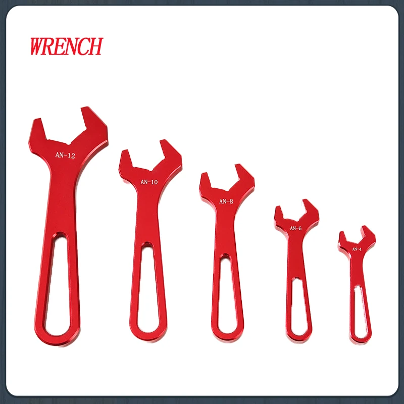 Aluminum AN Fitting Open End Wrench Set AN4 AN6 AN8 AN10 AN12 Fuel Oil Brake Line Spanner Racing Modification Repair Hand Tool