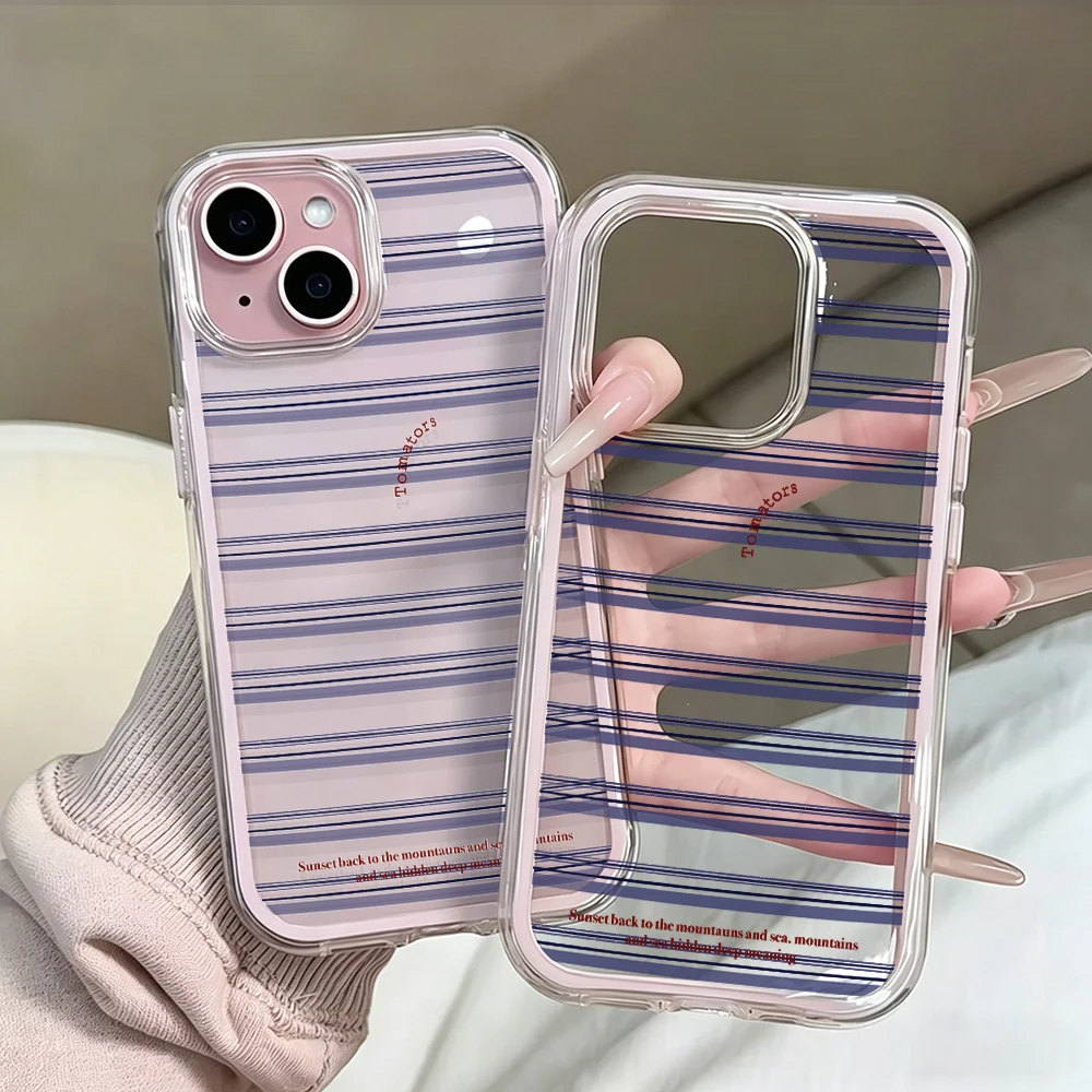 Kreative Streifen INS Handyhülle für Samsung Galaxy S26 Ultra S25 S24 edge s22 s23 Plus FE A57 A54 A55 A16 A35 A36 A37 5G Cover – Detail 6