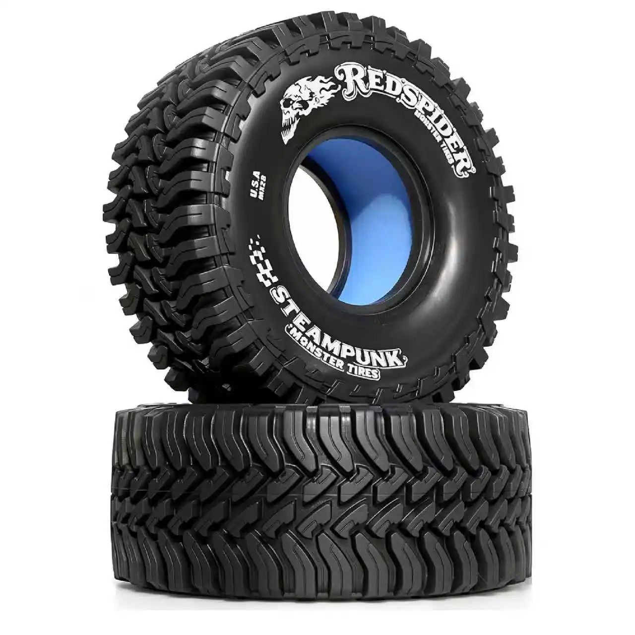 RED SPIDER 4pcs 2.2Inch Rubber Tyre 2.2 Wheel Tires 133x58mm for Axial SCX10 90047 D90  Tamiya Traxxas TRX4 1/10 RC Rock Crawler
