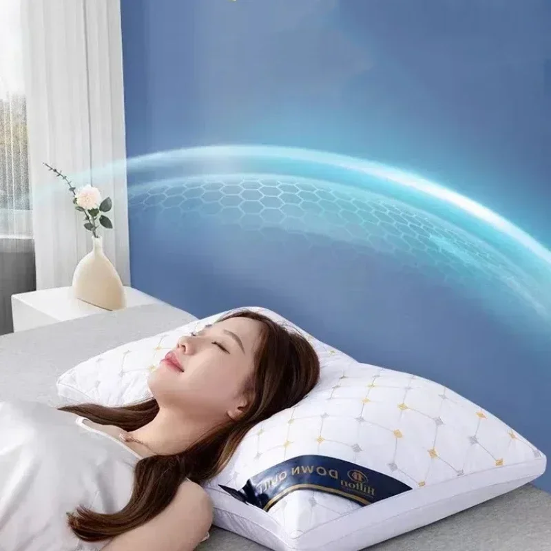 Neck Pillow Hotel's Same Neck Protection Pillow Core with Zipper Without Deformation and Collapse Single Person Sleeping Pillow