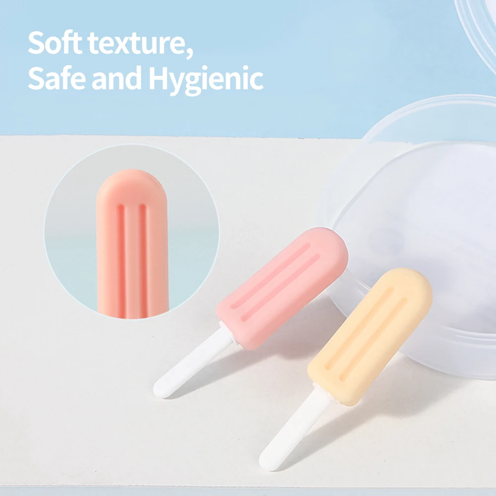 2pcs Orthodontic Bite Corrector for Invisible Braces Handheld Aligner Brace Chewing Stick Tool Vacuum Packaging with Storage Box