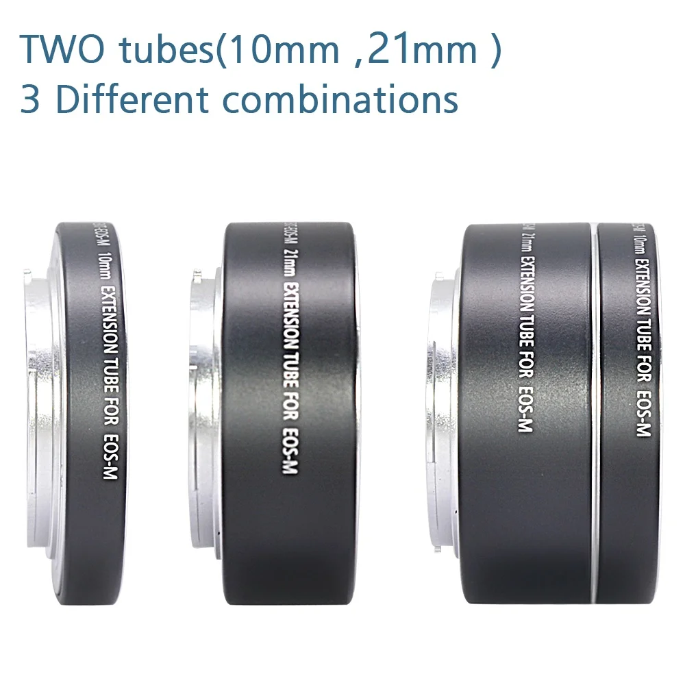 Mcoplus 10mm 21mm EF-M Auto Focus (AF) Extension Tube Ring for Canon EOS-M Mount Mirrorless Cameras Macro Close-up Image Photogr