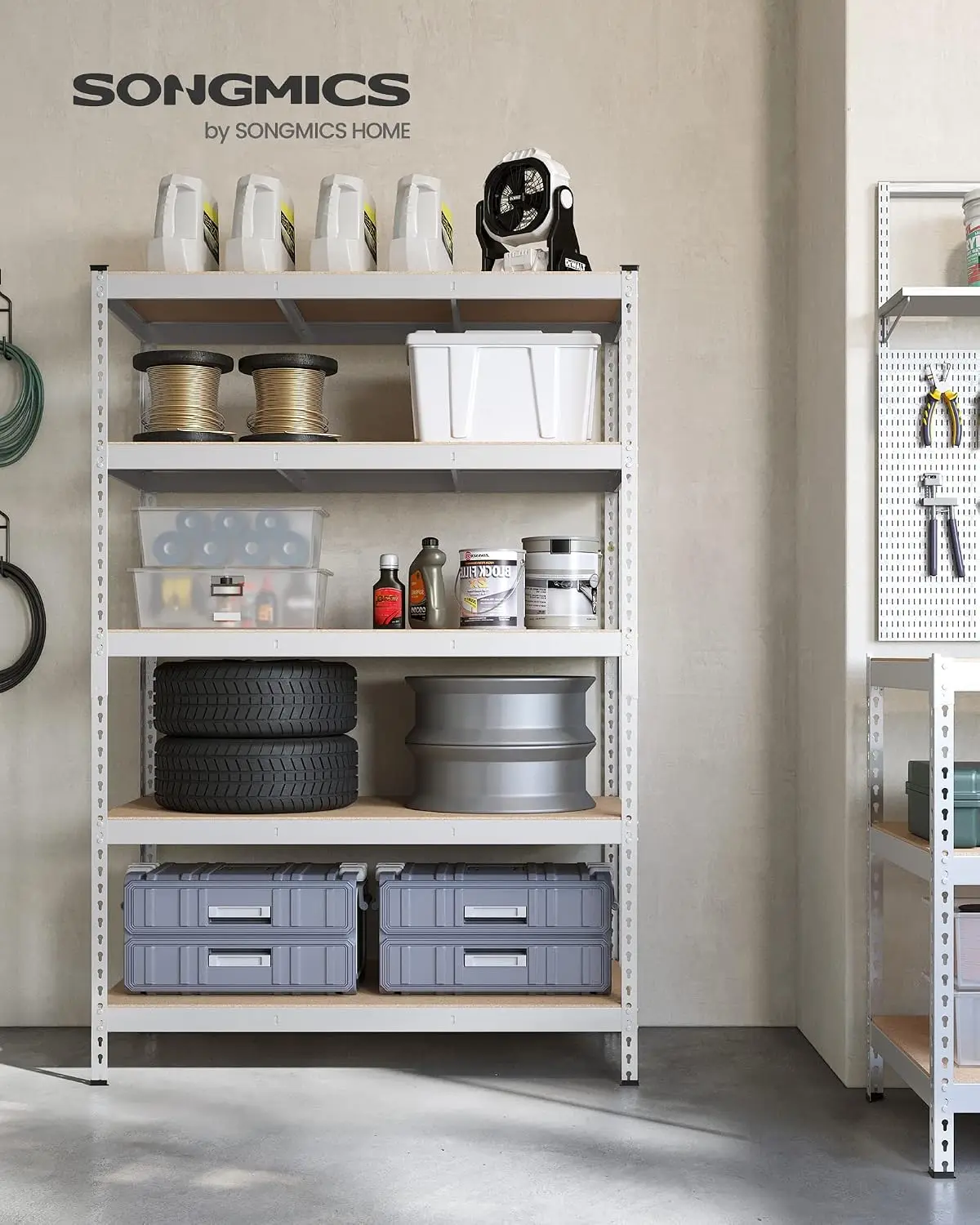 5-Tier Boltless Storage Shelf Set 2310lb Load Capacity Garage Warehouse Organizer, Customized