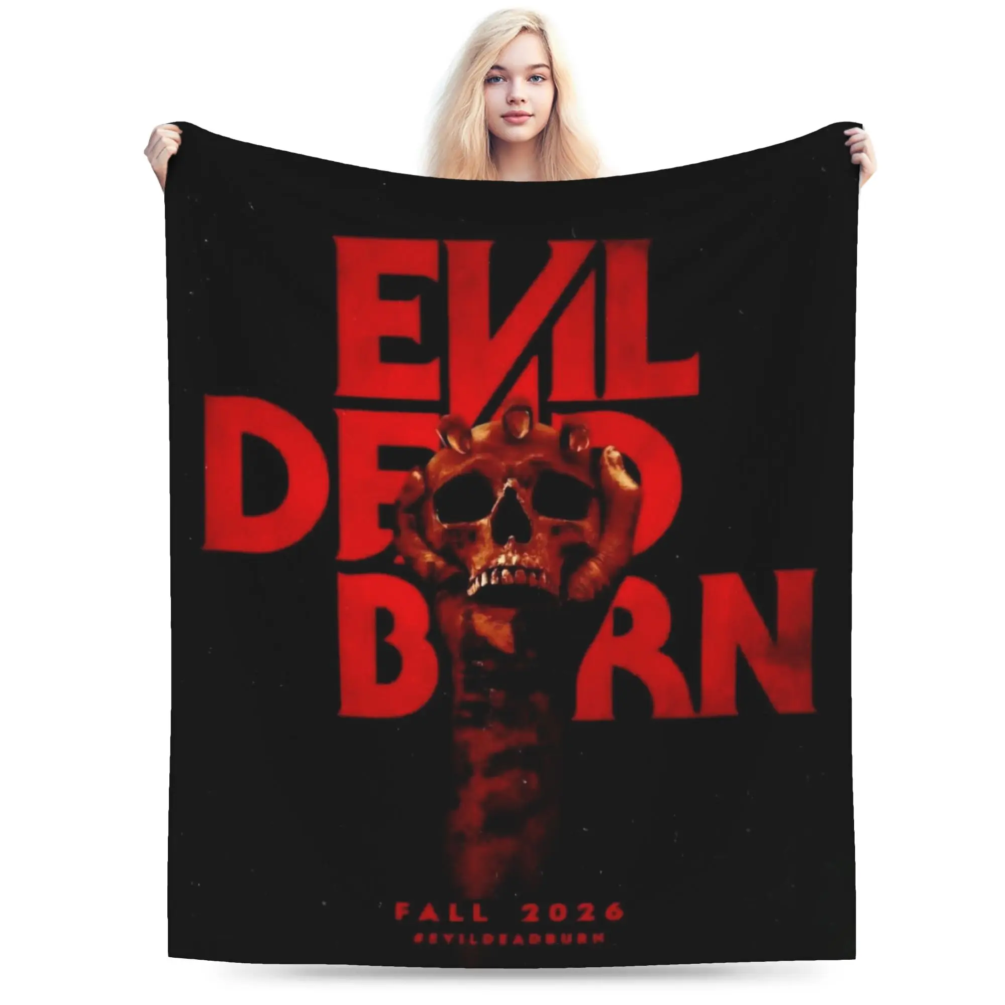 Super Soft Evil Dead Burn Throw Blanket Premium Flannel Fleece Lightweight  Bed Blanket Cozy Plush Blankets All Season Use