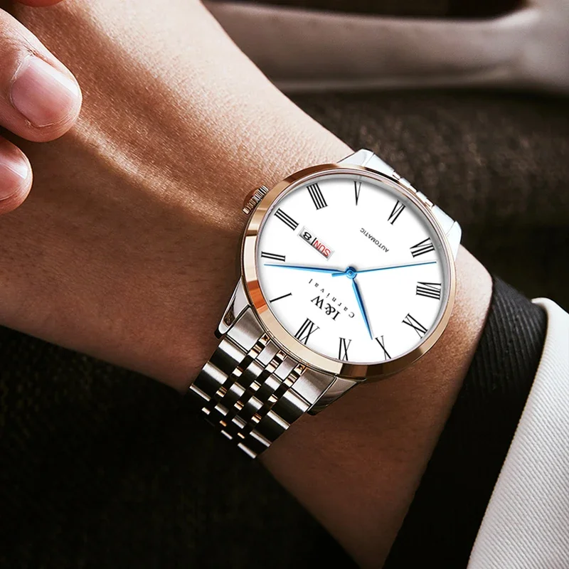 Часы наручные мужские механические с сапфировым стеклом и автоматическим механизмом