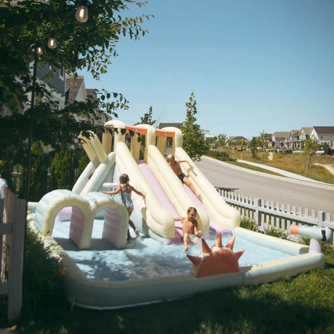 

New Design Inflatable Smol Splash Slide Bouncer Jumping Castle with Blower Childrens Playground Water Play Outdoor Pool Ball Pit