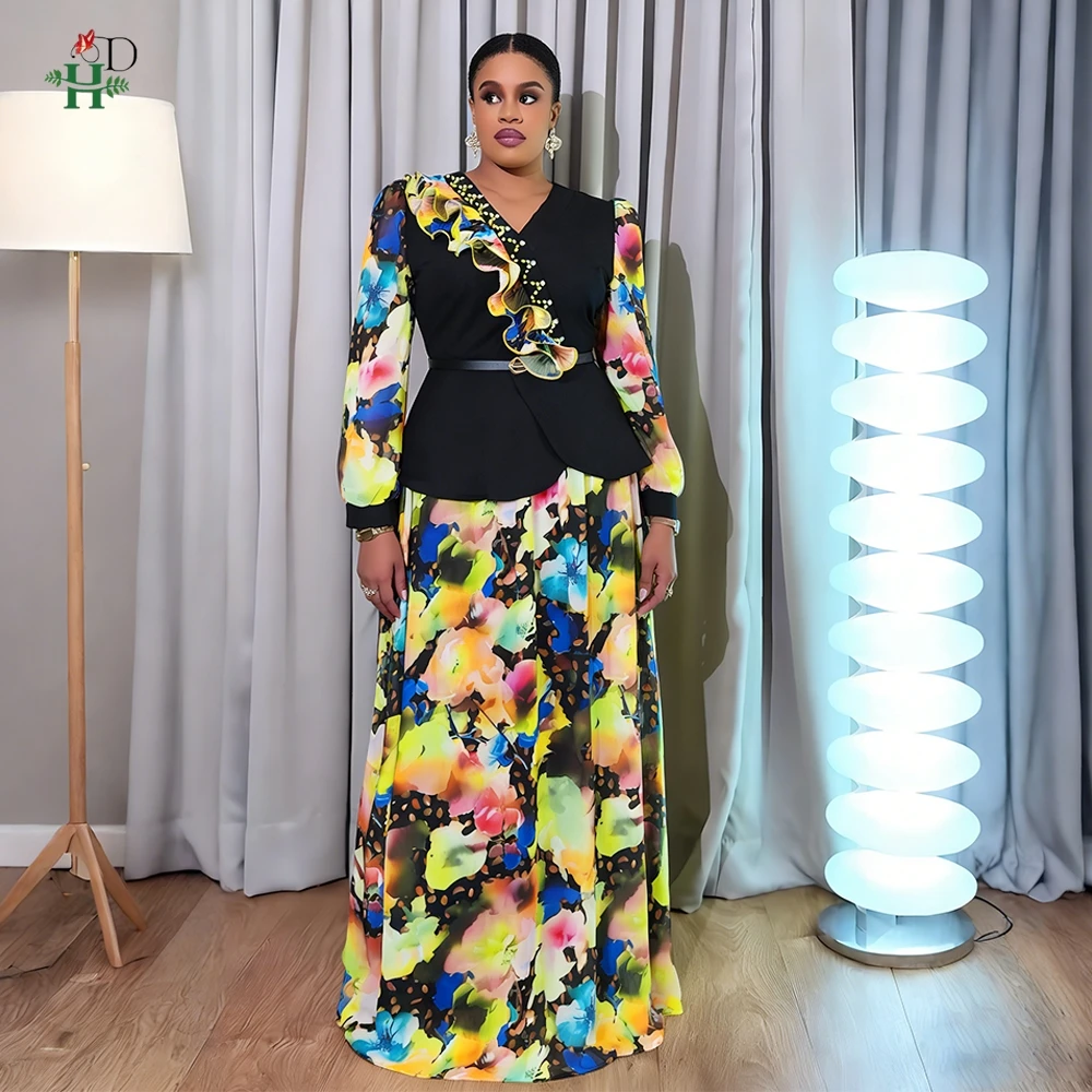 プラスサイズの女性用アフリカ風パーティードレス、2026年新作ファッション、アンカラウェディングドレス、エレガントなトルコ風マキシドレス