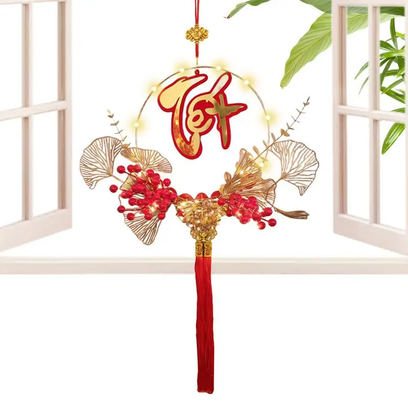 2025 Vietnamese Lunar New Year Decoration Light Up Snake Year Pendants New Year Decorations Festive Hangable Fu Character