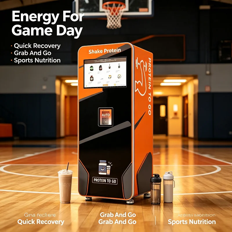 Protein Shake Vending Machine Customizable Drink Dispenser Digital Display Self Ordering Kiosk for Fitness Center