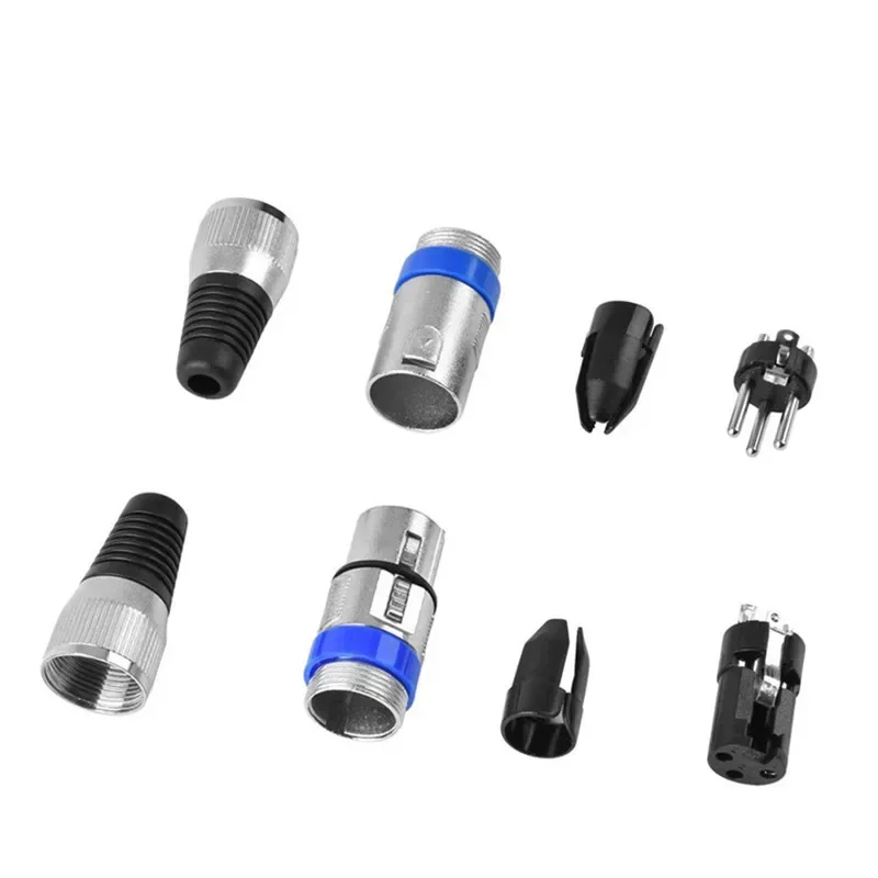 10 Pairs Audio Plug Jack 3 Pin XLR Connector Male Female DIY Microphone Cannon Cable Speaker Terminal Consumer Electronics