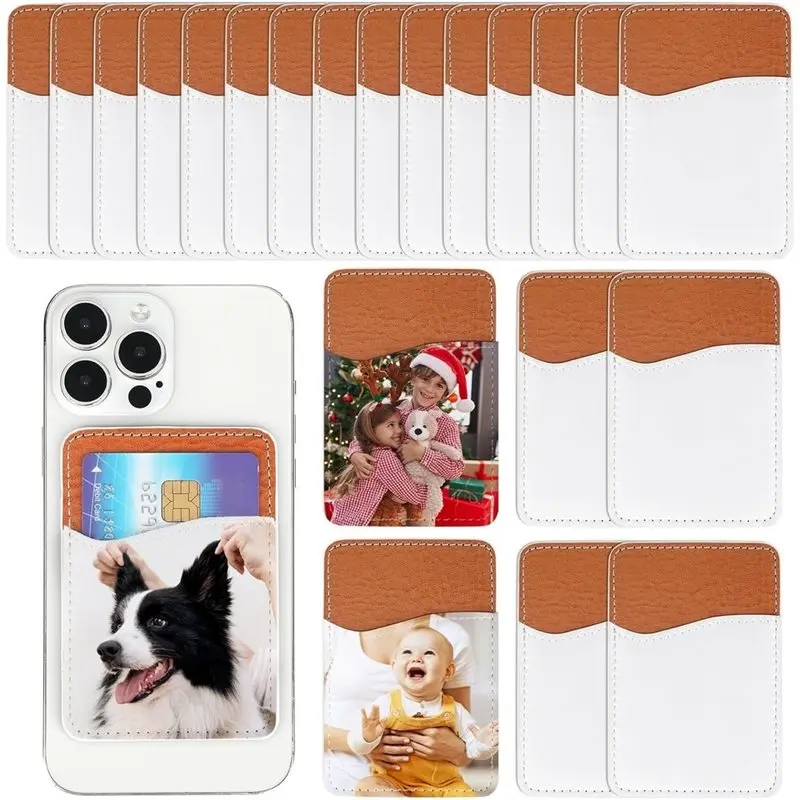 TEXU Sublimation Blank Phone Wallet PU Leather Sublimation Blank Card Phone Holder