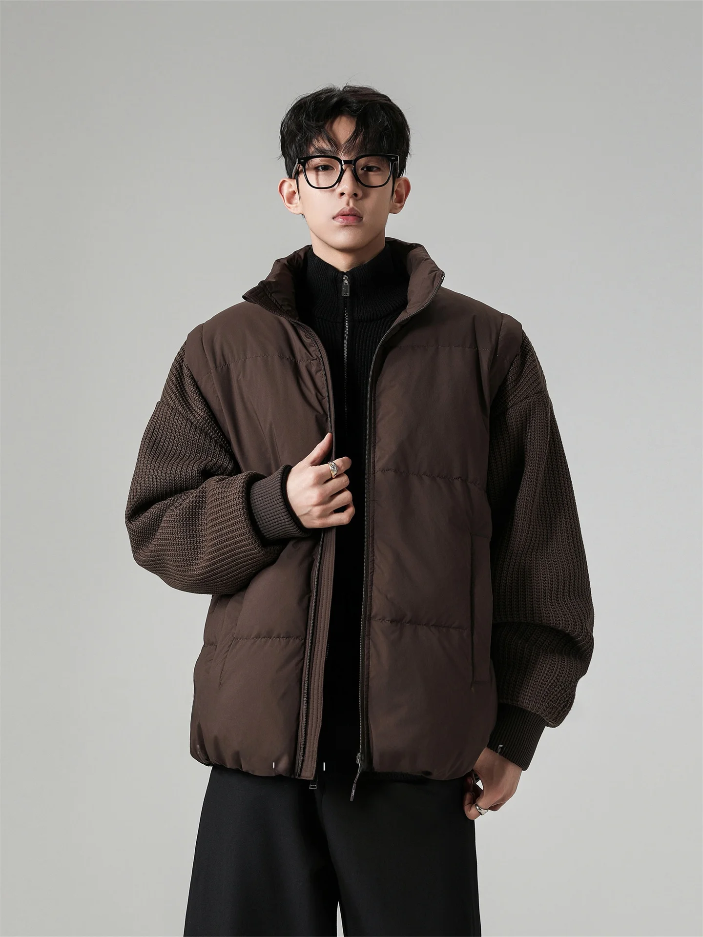 

Ретро-куртка-пуховик мужская большого размера с воротником-стойкой, разноцветная, зимняя, теплая, повседневная, из полиэфирного волокна