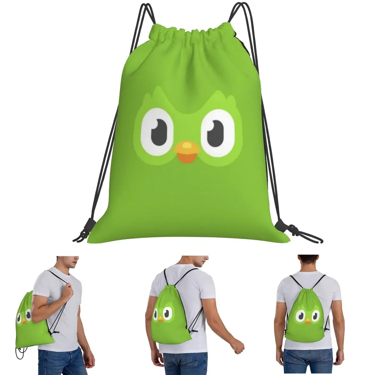 

Рюкзаки Duolingo Owl Duo, модные портативные сумки на шнурке, спортивная сумка, сумки для книг для путешествий, студентов