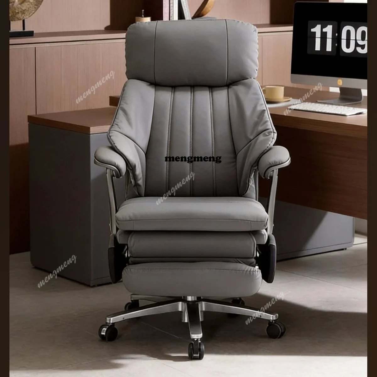 High quality Electric Leather Boss Chair Smart Back Business Office Back Computer Chair Reclining Chair