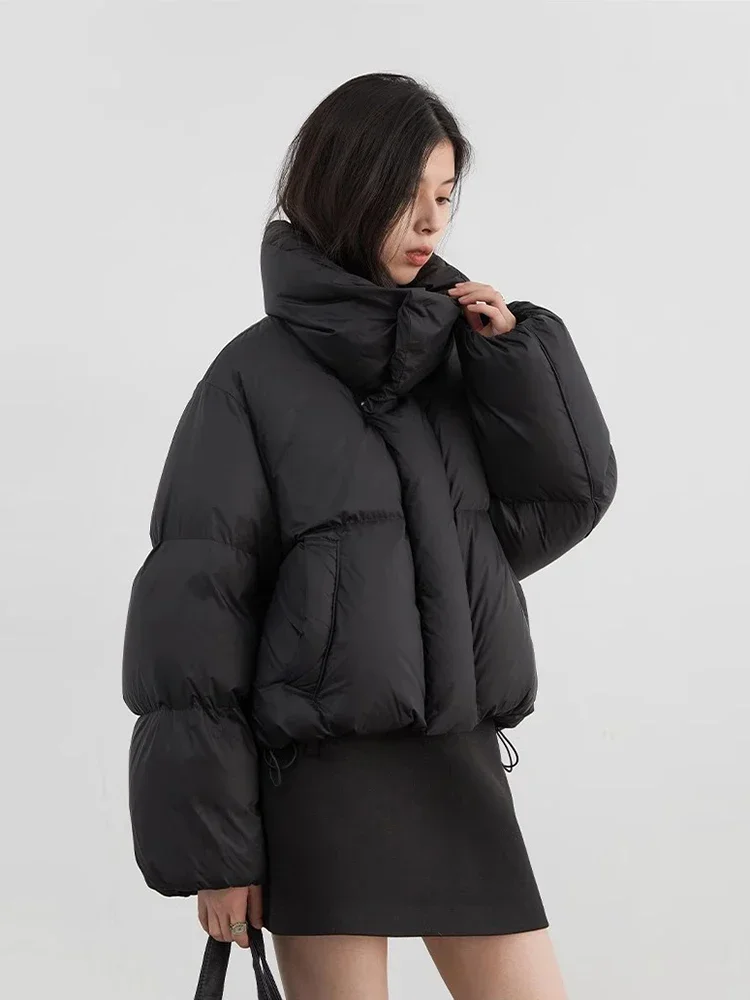 CHIC VEN Women Down Coats New 90 White Duck Down Puffs Down Jacket Female Bread Jacket Ladies Thick Warm Outerwear Winter 2024