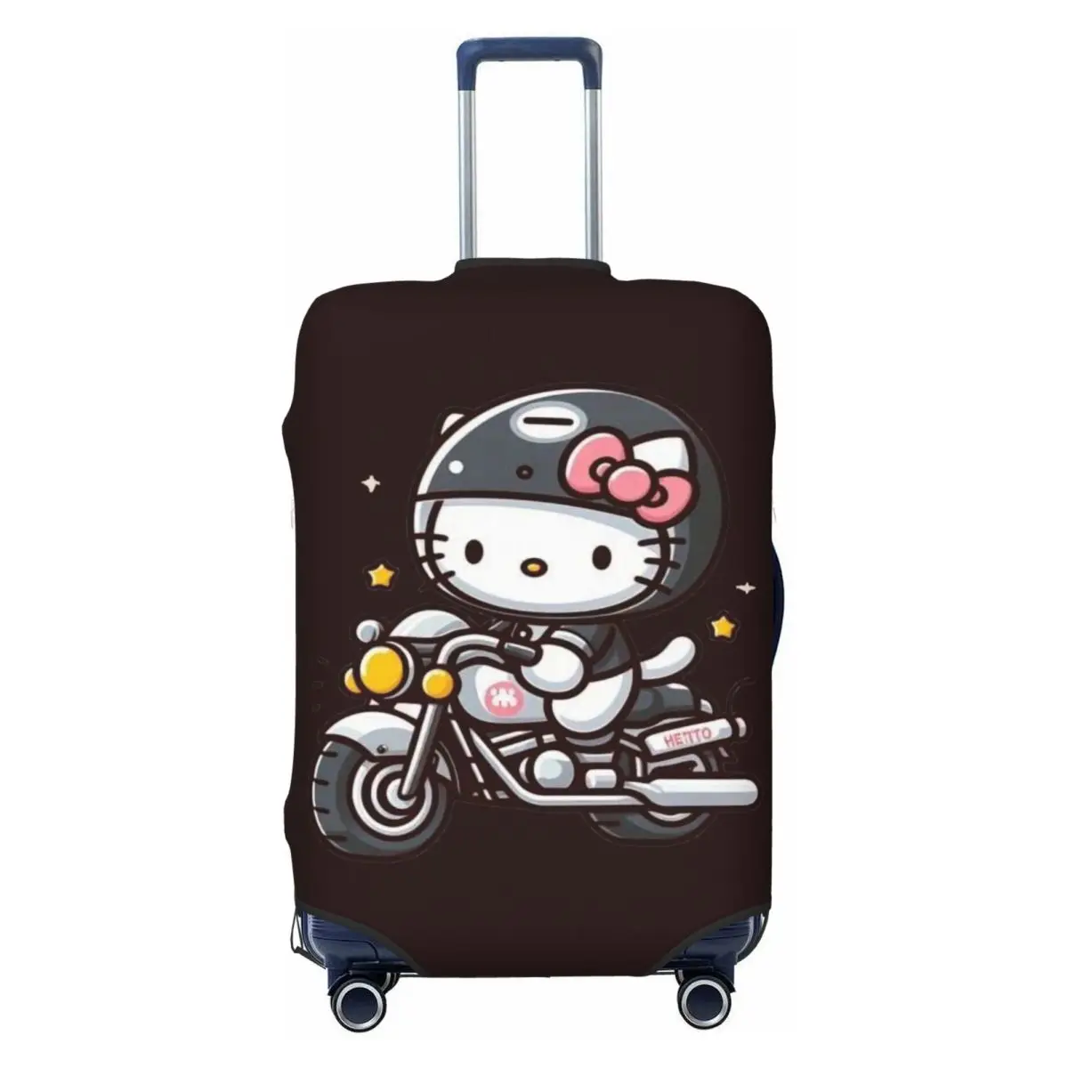

Custom Hello Kitty Motorcycle Luggage Cover Elastic Travel Suitcase Protective Covers Fits 18-32 Inch